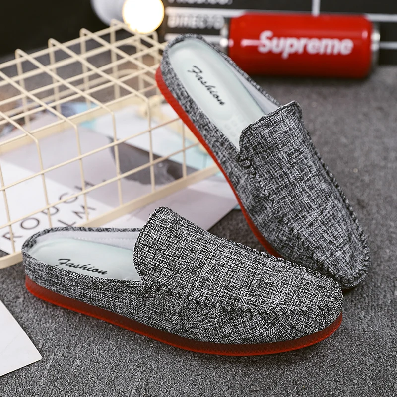 

Лидер продаж повседневная мужская обувь из холстины половина сопротивления обувь на плоской подошве для мужчин; Цвет черный, бежевый; Повсе...