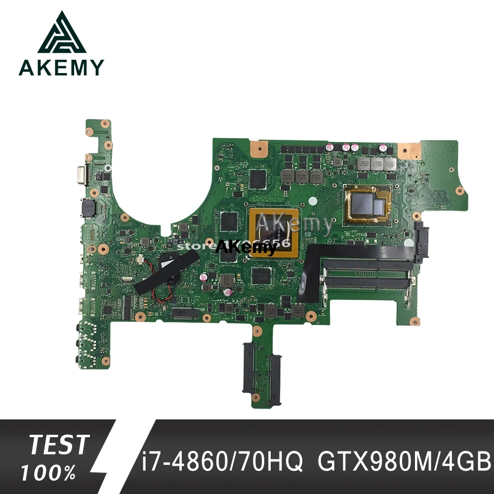 

G751JY материнская плата для For Asus G751JY G751JT G751JL G751J G751 материнская плата для ноутбука i7-4860HQ / i7-4870HQ GTX980M/4GB