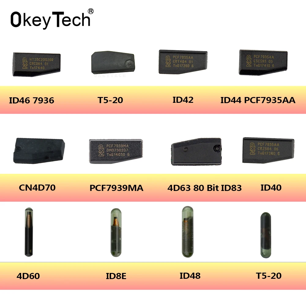 OkeyTech транспондер дистанционный ключ для автомобиля с пустой чип 4D ID44 ID46 ID63 ID42 ID8E