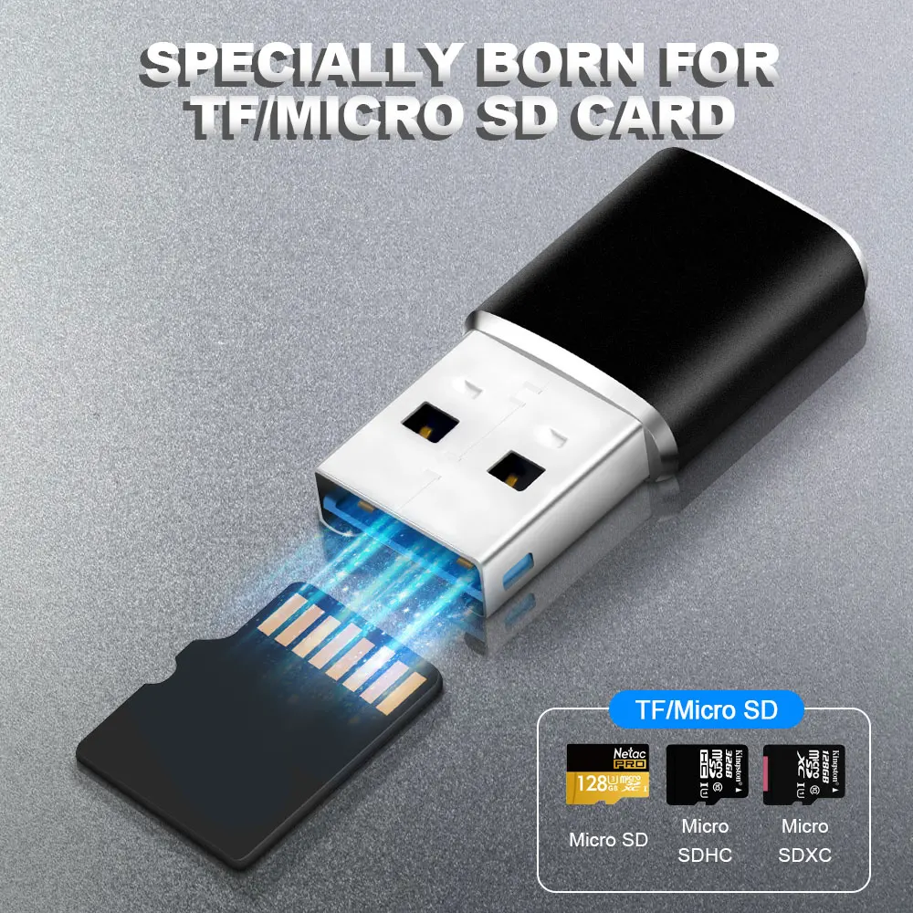 Rocketek Алюминиевый мини usb 3 0 адаптер для чтения карт памяти TF micro SD ПК компьютера
