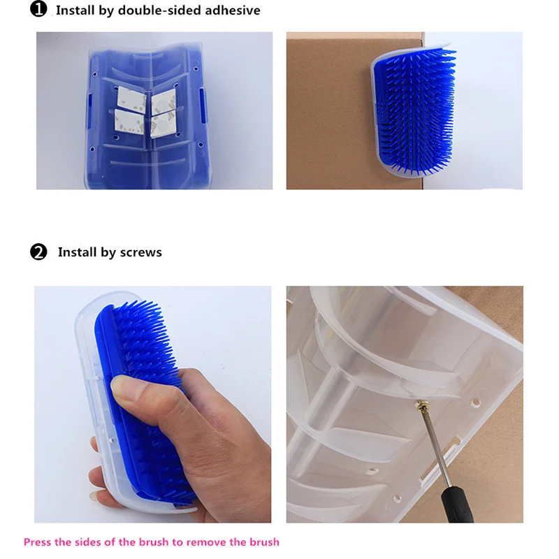 Угловая щетка для волос домашних животных расческа игрушка кошек мягкое