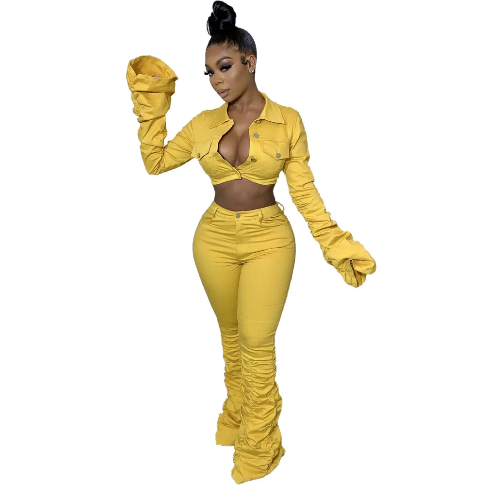 

women's autumn and winter new coat trousers 2-piece set