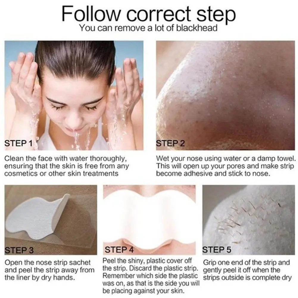 

10Pc Nose Blackhead Remover Mask Deep Cleaning Skin Mask Care Black Shrink Treatment Sticker Nose New Strip Acne Pore Dots I4X3