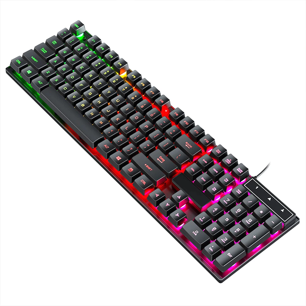 

FOR Glowing Mechanical Keyboard With USB Silent Desktop Computer Notebook Office E-sports RGB Game Keyboard With