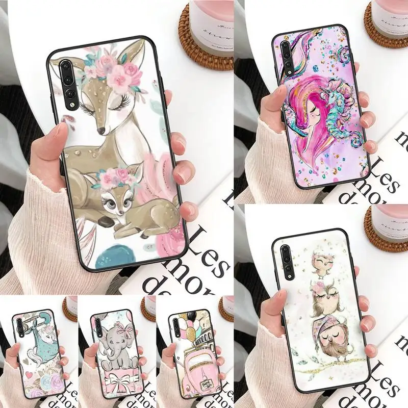 

Yinuoda Hand-Painted Animal Phone Case For Huawei P9 P30 P10 P20 lite Plus Pro P40lite Psmart Silicone Capa