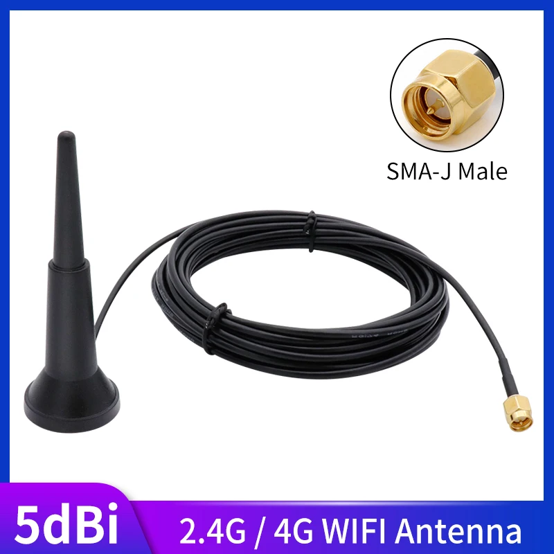 SMA Male с высоким коэффициентом усиления 5dBi 2 4G антенны WIFI бустер Беспроводные