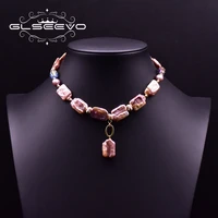 glseevo natural baroque fresh water pearls vintage pendant women necklace handmade luxury jewellery perola wedding gifts gn0191