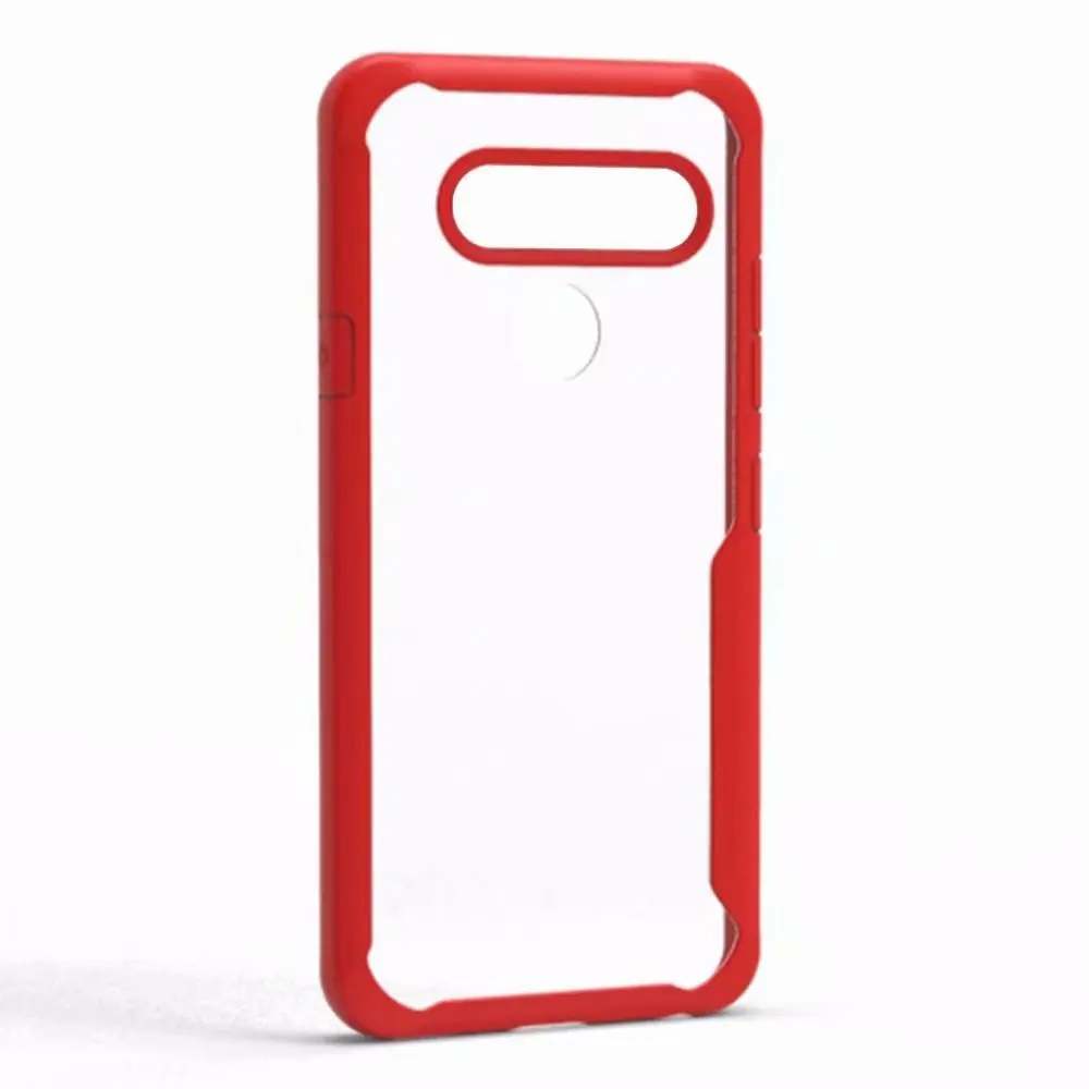 Для LG V40 чехол thinq Мягкий силикон+ прозрачная Броня задняя крышка Funda Capa для LG G7 G710 G7 Fit 6,1 ''противоударный чехол для телефона - Цвет: Red