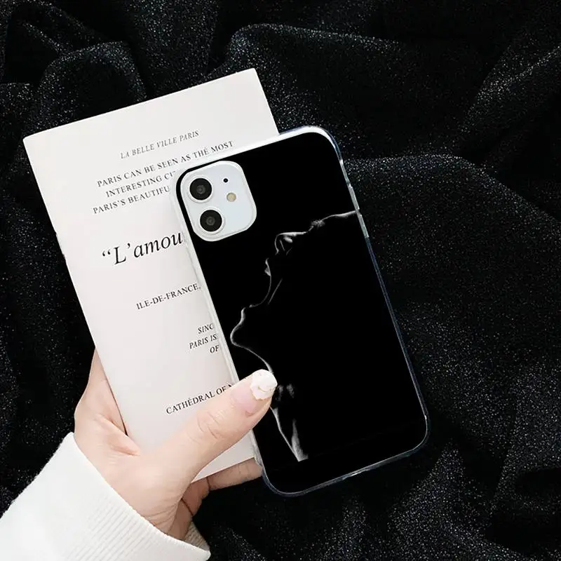 

black white simple design Phone Case Transparent for iPhone 6 7 8 11 12 s mini pro X XS XR MAX Plus cover funda shell