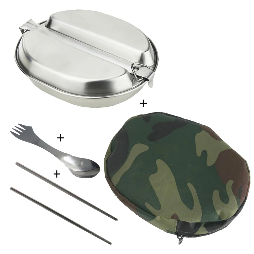 Открытый Кемпинг Ланч бокс портативный кухонный поднос для еды разделенный