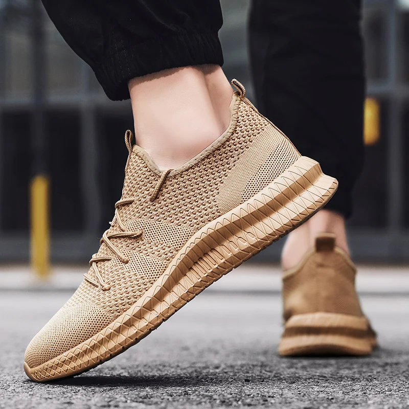 Кроссовки мужские сетчатые дышащие светильник модная повседневная прогулочная