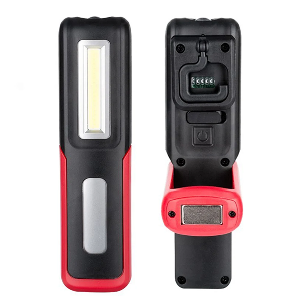 구매 마그네틱 휴대용 USB 충전식 LED COB 손전등 작업 빛 토치 라이트