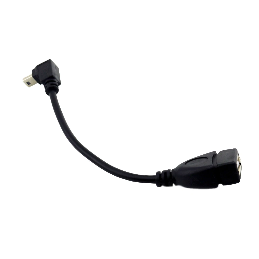 20x USB Mini 5-контактный штекер USB 2,0 Женский Джек хоста OTG Удлинительный переходник Кабель 15 см вверх/вниз/влево/вправо Угол