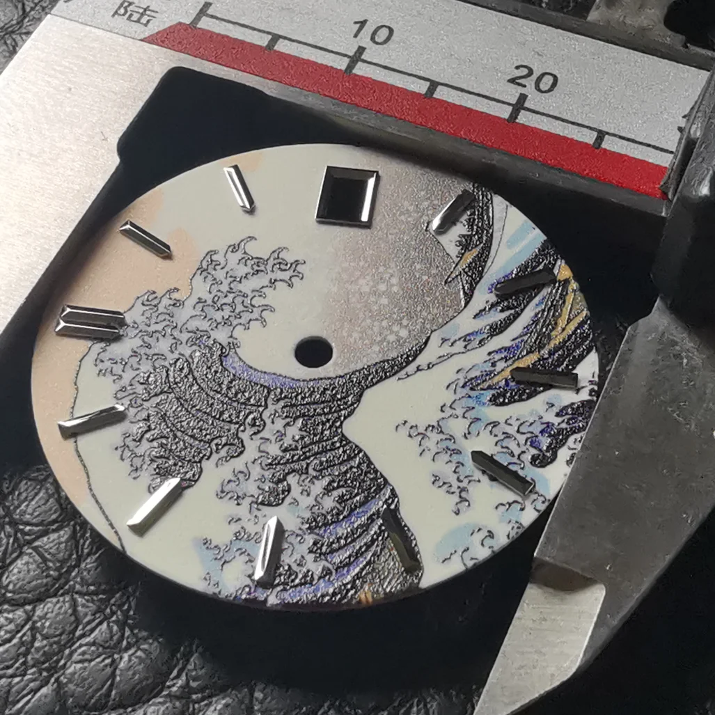 

Часы Heimdallr Kanagawa для серфинга, Модифицированная пластина для часов для дайвинга NH35A, движение, применимый полностью светящийся циферблат 29 мм