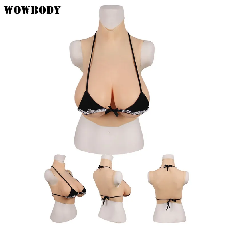 

Super Huge Fake Boobs Bodysuit Plate Artificial Silicone Breast Forms Tetas Tits For Men Crossdresser Shemale Trandsgender Gay