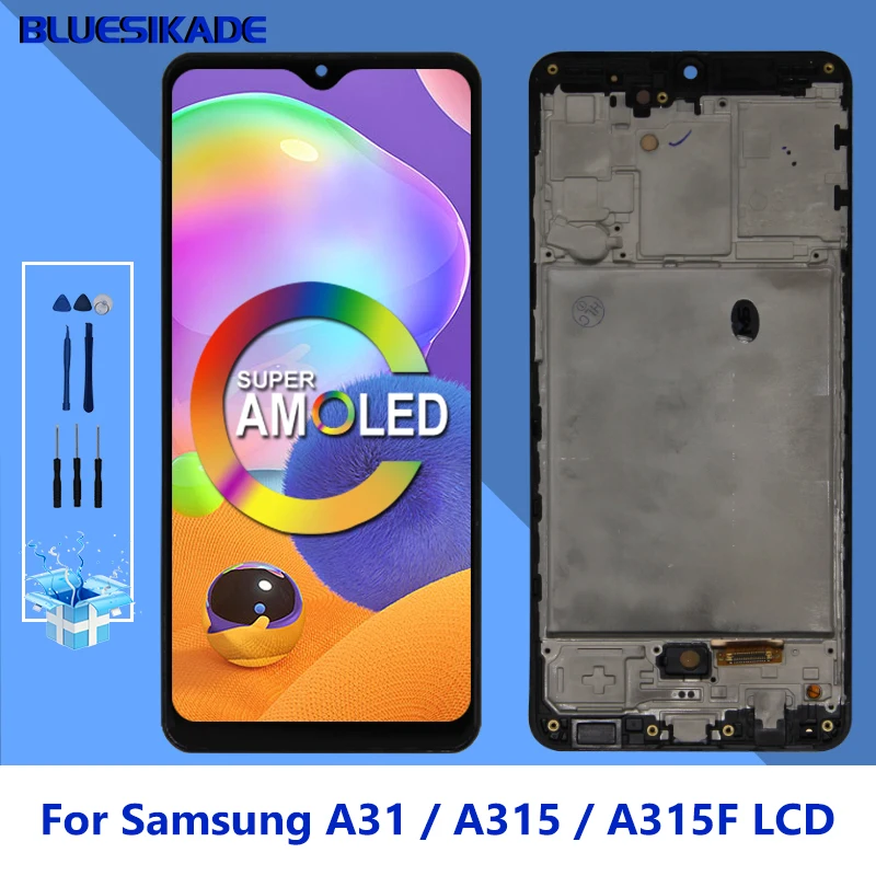 Для Samsung Galaxy A315 ЖК A315F/DS A315F дисплей A31 тачскрин аналагово цифровой преобразователь