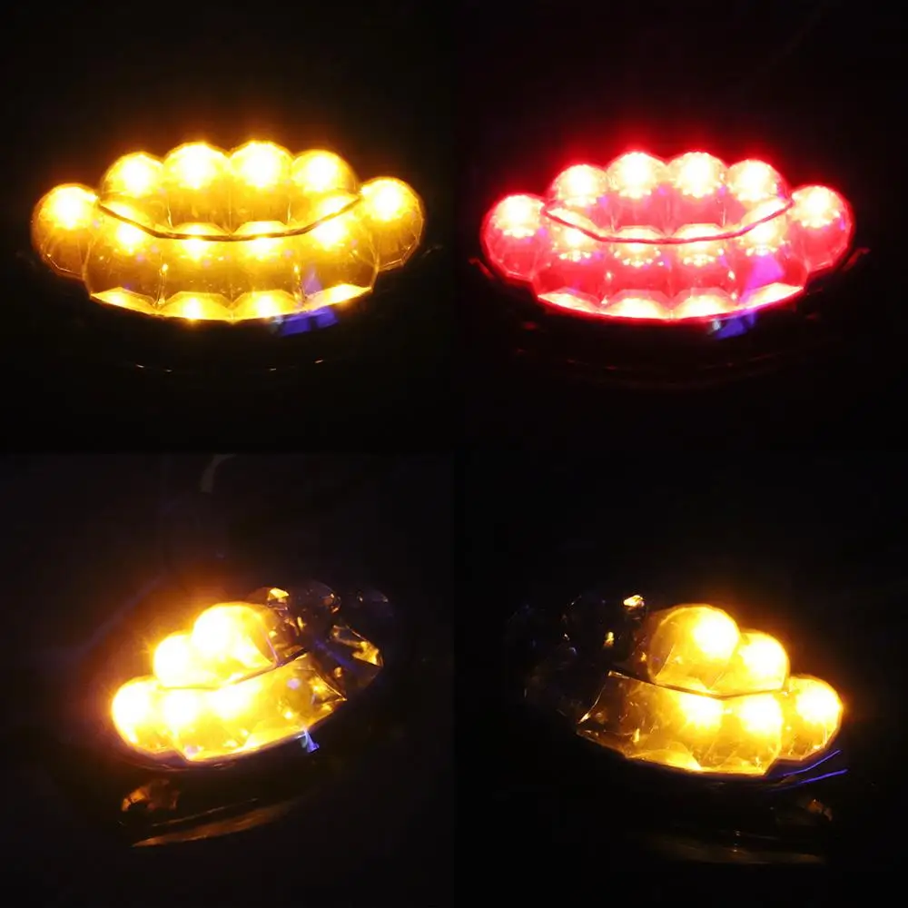 Мотоциклетные задние светильник поворотники Интегрированный Светодиодный