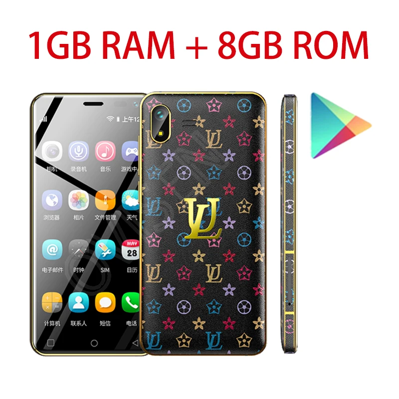Black 1GB 8GB Ulcool U2 Карманный 4G-LTE смартфон 3,15 дюймов Android 8,1 MT6739 четырехъядерный Google Play Store мобильный телефон разблокированный мобильный телефон - Цвет: Black 1GB 8GB