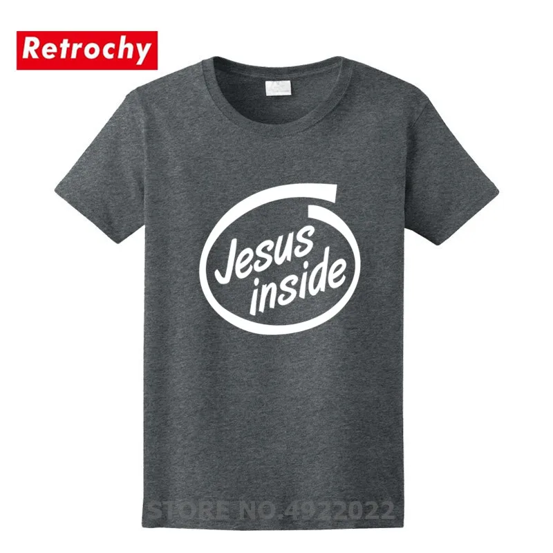 Jesus Inside Circle Faith Christ T Shirt Men's Brand Religious Christian T-Shirt God is Love Wonderful Team Male Tshirt | Мужская