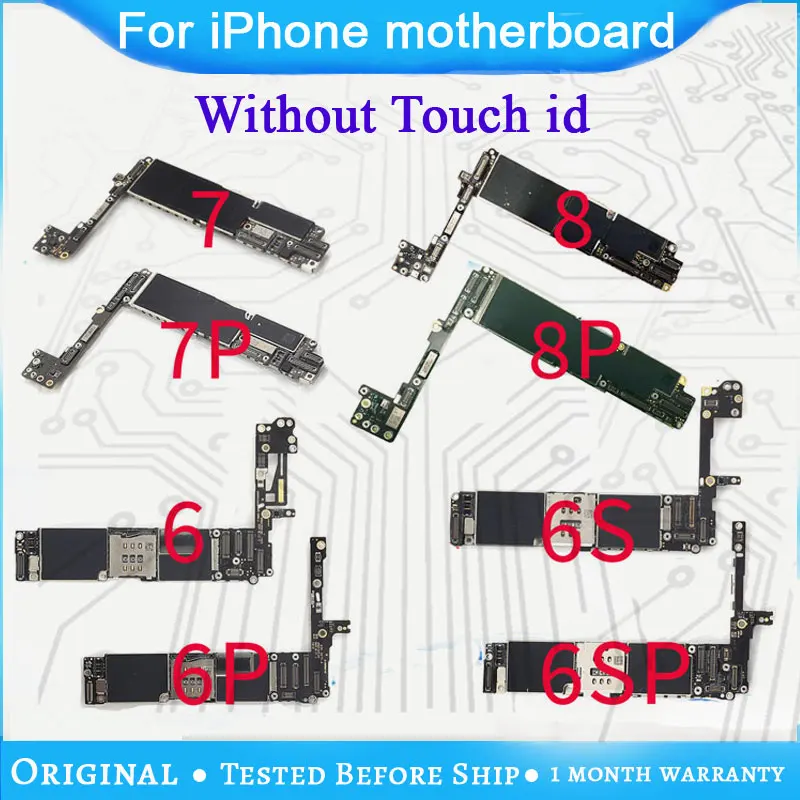Разблокированная материнская плата для iPhone 6 plus 6s 7 8 8plus 16 ГБ 32 64 Гб 128 оригинальная
