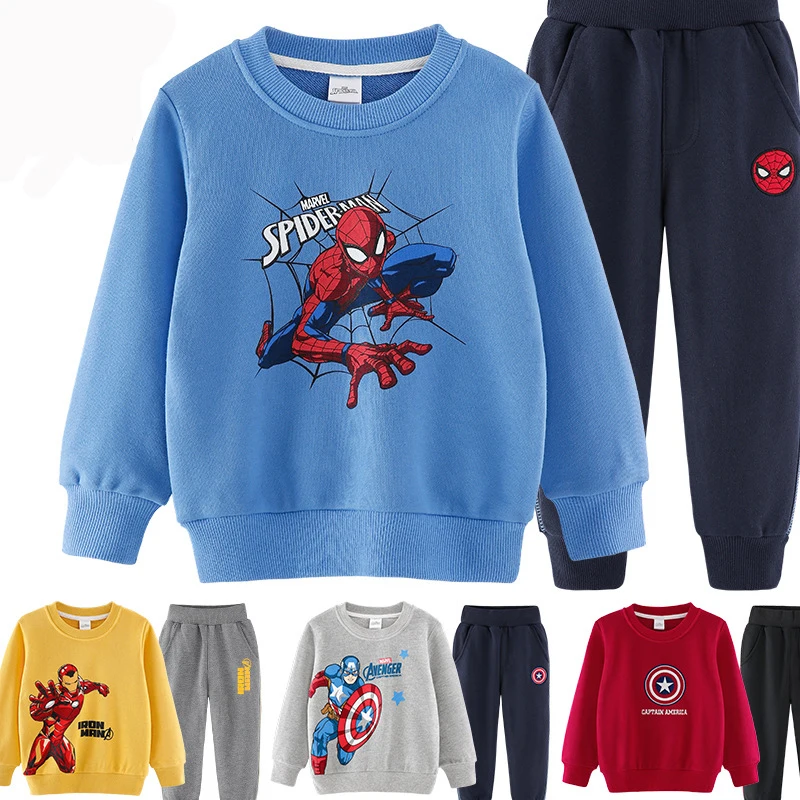 Детская одежда с героями комиксов Марвел косплей-костюмы капюшоном Человек-паук