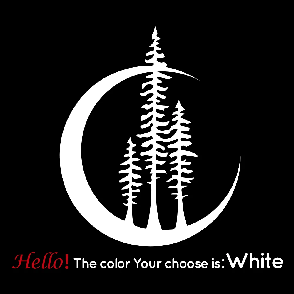 

Waterproof Car Sticker Door Moon Tree Vinyl Moon Tree Personality Car Sticker Color Pure Auto Parts