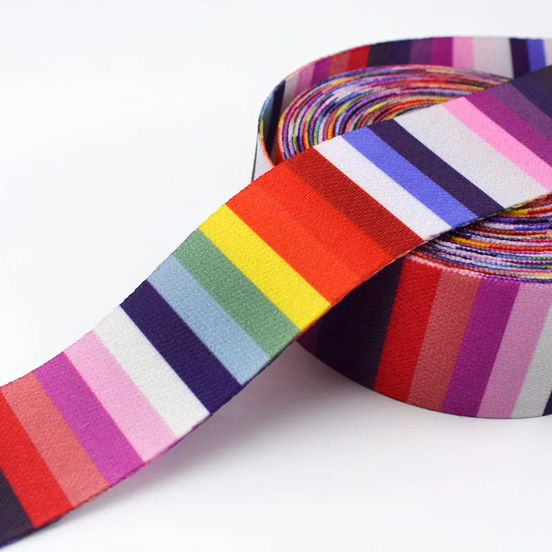 6m 36mm Polyester 1.1mm Thick Printed Stripe Webbings Tapes Bag Strap Belt Ribbons for DIY Bias Binding Sewing Accessories | Дом и сад