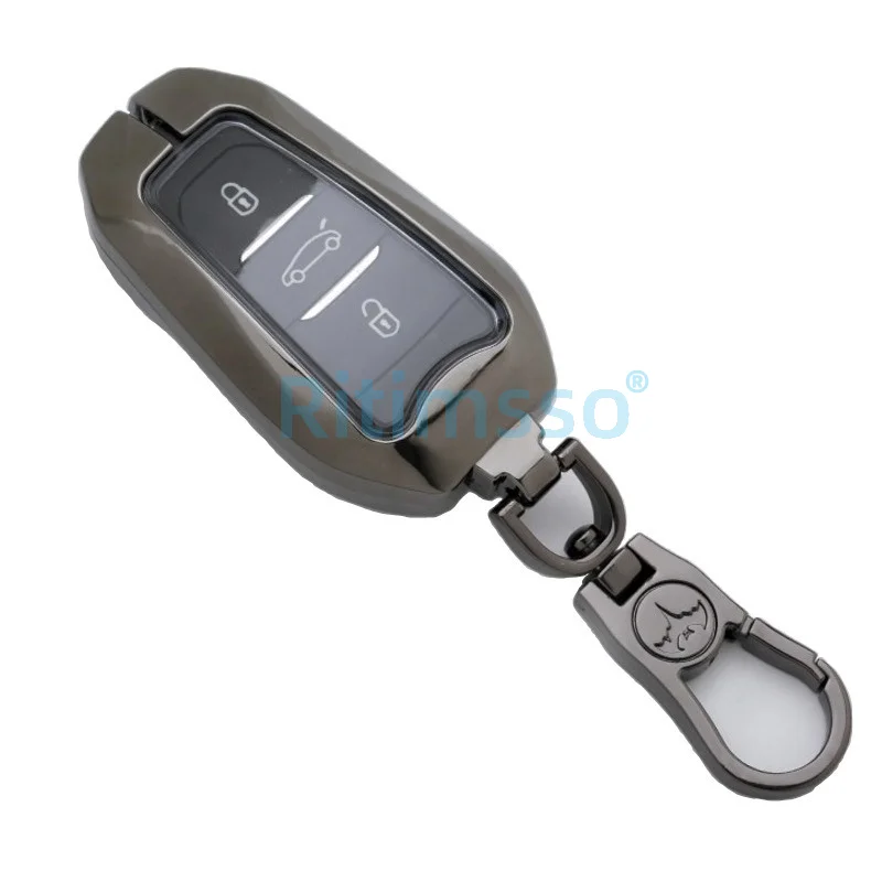 

Zinc Alloy Car Key Case Cover Keyless Fob Shell Skin for Peugeot 208 308 508 3008 5008 for Citroen C4 Picasso DS3 DS4 DS5 DS6