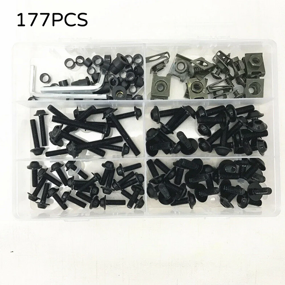 

177x Motorcycle Fairing Windshield Body Modification Bolt Set Windshield Bolt