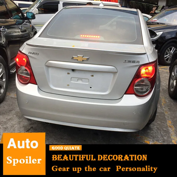 Спойлер заднего крыла для Chevrolet Aveo 2011 2013 2012 годов из АБС пластика|Спойлеры и