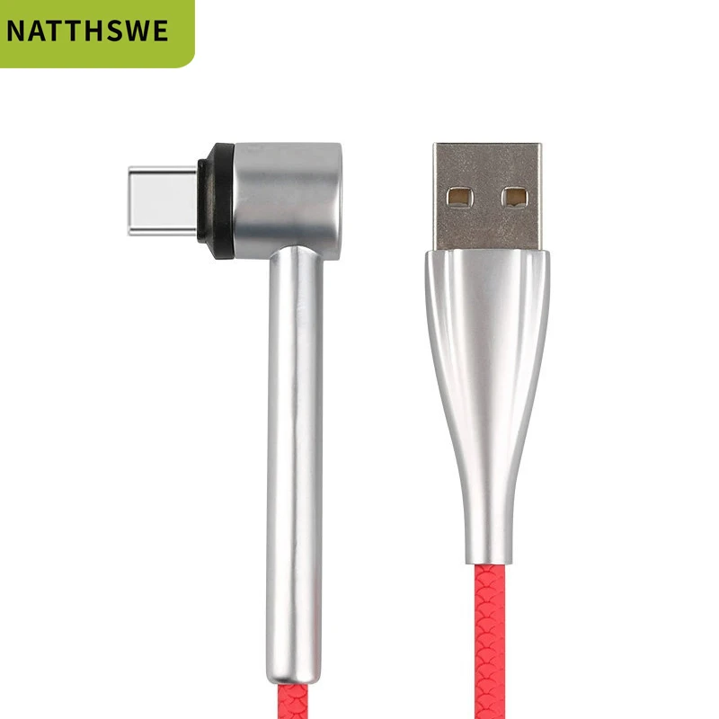 Кабель NATTHSWE 90 градусов типа C для быстрой зарядки USB кабель 3 1 игр LeEco Le Pro3 LG htc L shape