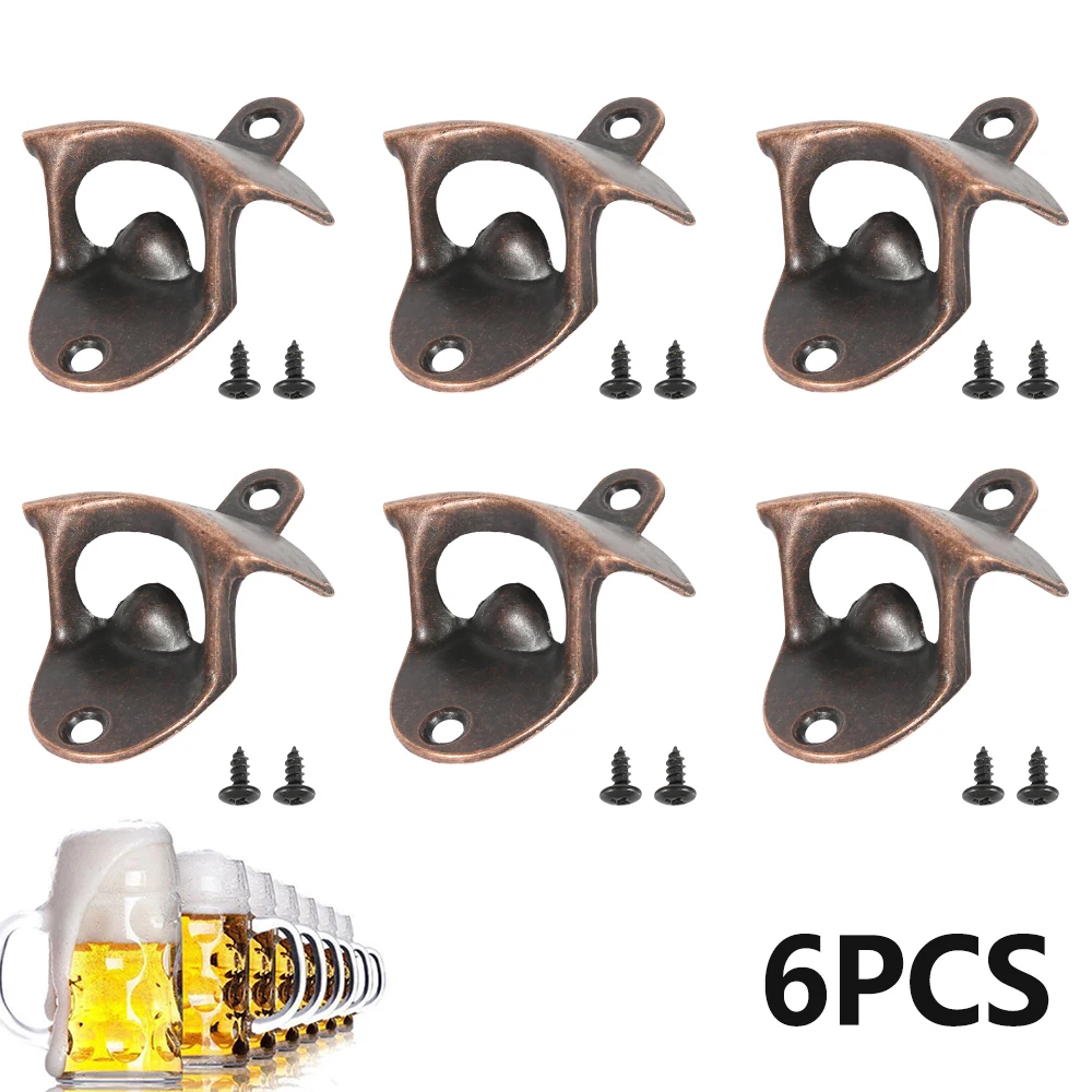 Винтажная настенная открывалка для бутылок 6 шт. настенный стеклянный штопор