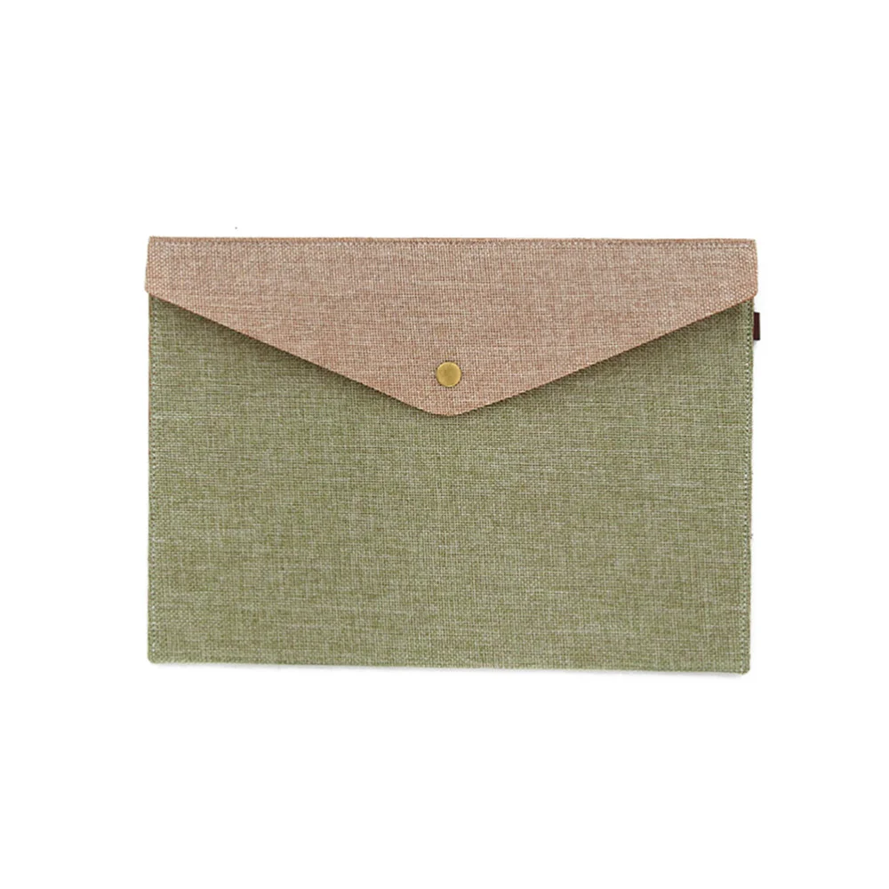 

Envelope File Folder Expanding Document Organizer Holder Briefcases Durable Document Bag Paper File Folders 33 x 23CM (Gree