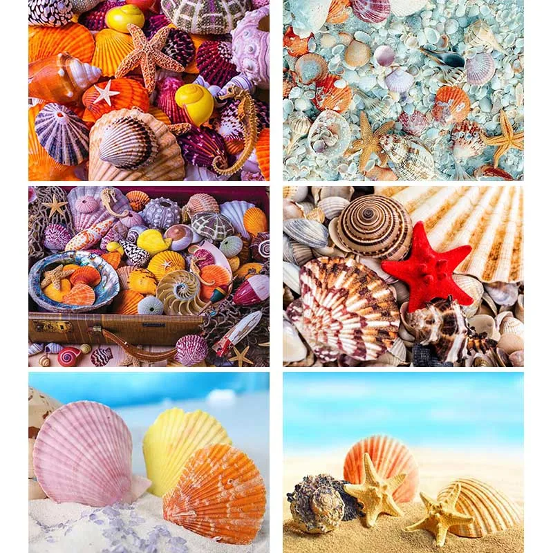 

Full Cross Stitch Kit DIY 5D Diamond Painting Starfish Shells Diamond Embroidery Beach Conch Rhinestone Wall Home Decor L30