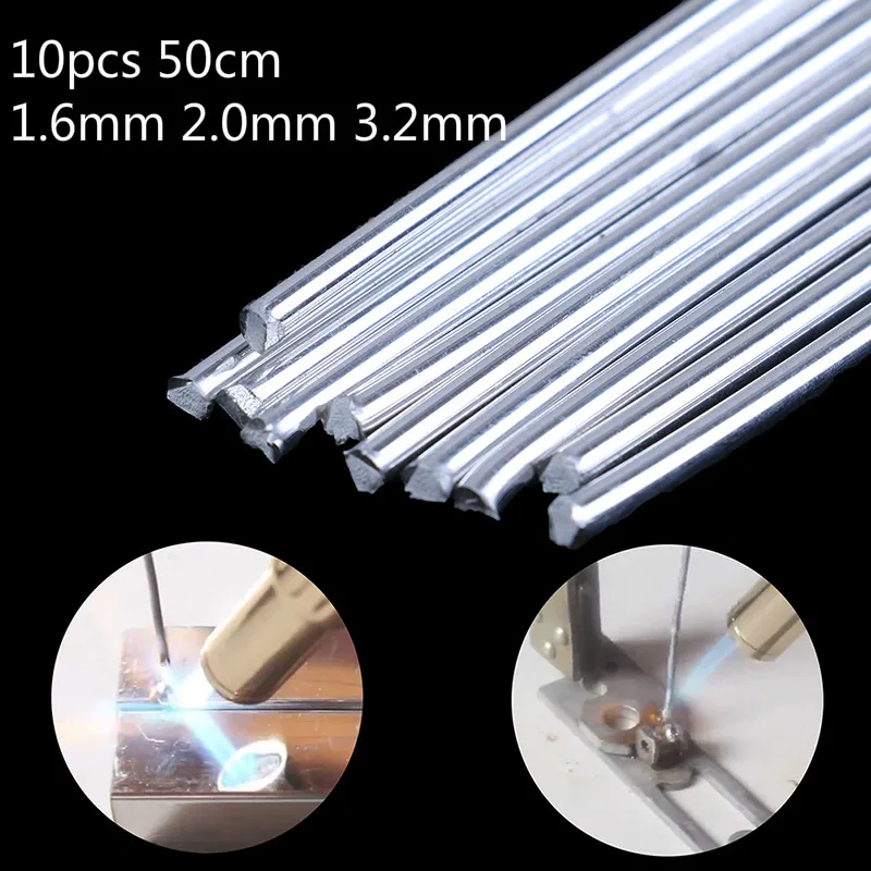 

10pcs 50cm Low Temperature Aluminium Welding Soldering Brazing Rod 1.6mm 2.0mm 3.2mm