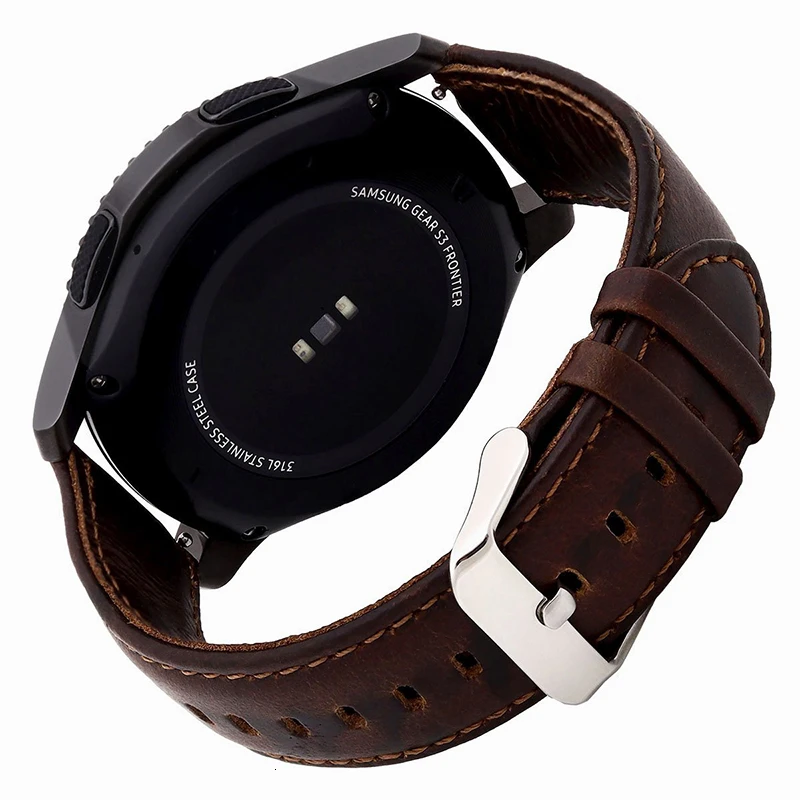 Кожаный ремешок Crazy horse для Samsung gear s3 наручные Смарт часы браслет iWatch|leather watchband|watch