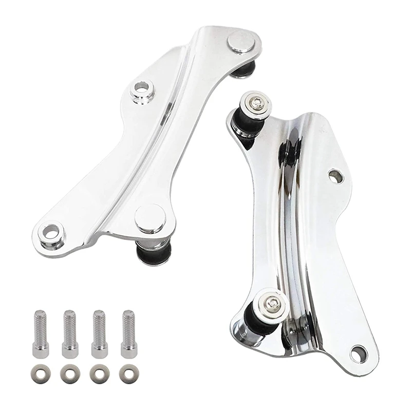 

Motorcycle 4-Point Docking Hardware Kit Backrest Mounting Kit for Touring Street Glide Road King 2014-2020 Silver