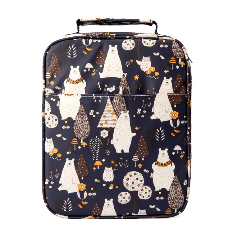 Blue bear Креативная многофункциональная Сумочка для ручек и карандашей, 150 слот, большая емкость, милый мультяшный цветочный принт, коробка для ручек и карандашей, пенал, чехол товары для рукоделия - Цвет: Blue bear