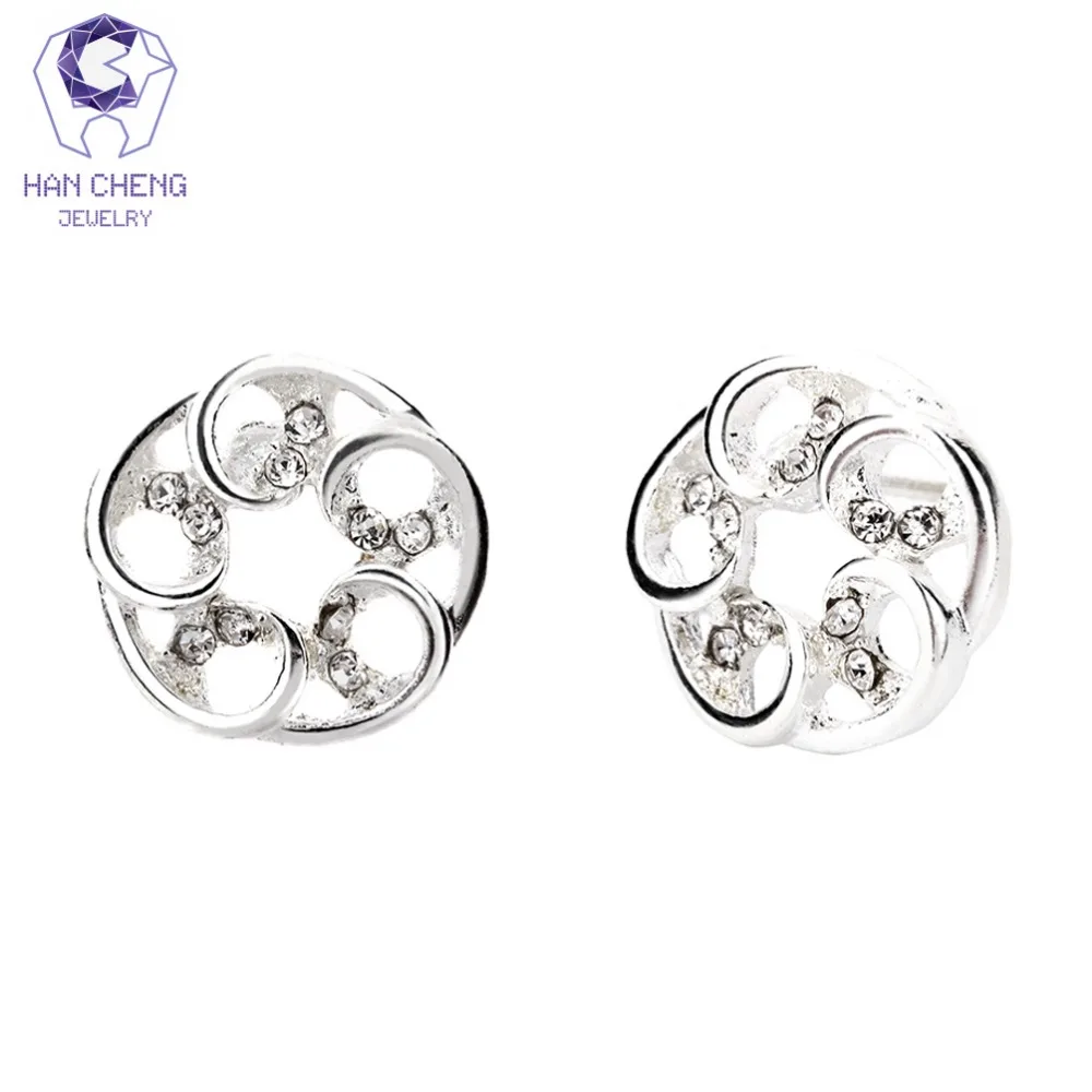 HanCheng новомодное очарование полые круглые Серебристые Плакированные гвоздь