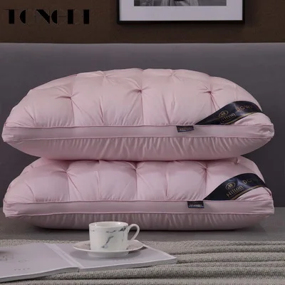 TONGDI Hotel Help Sleeping Large Pillow Back Cushion Long Elastic Elegant Soft  Backrest Luxury Decor For Home Bed Sofa Tatami