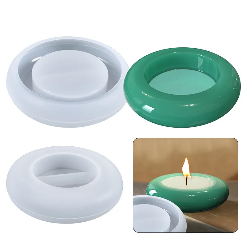 

DIY Crystal Epoxy Resin Mold Oval Candle Holder Storage Table Jewelry Silicone Mold