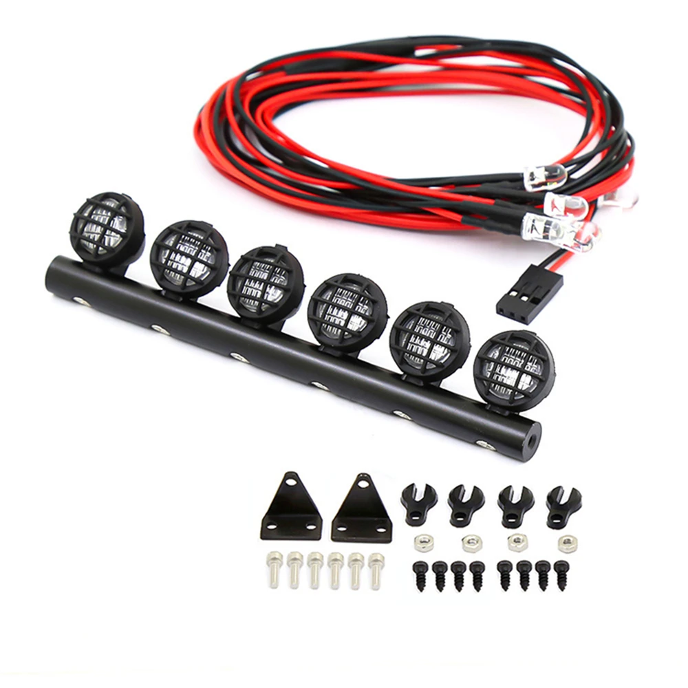 

Luggage Rack Spotlight Carrier Roof Light Headlights DIY Accessories Upgrade Parts for RC Car 1:18/1:24 WPL