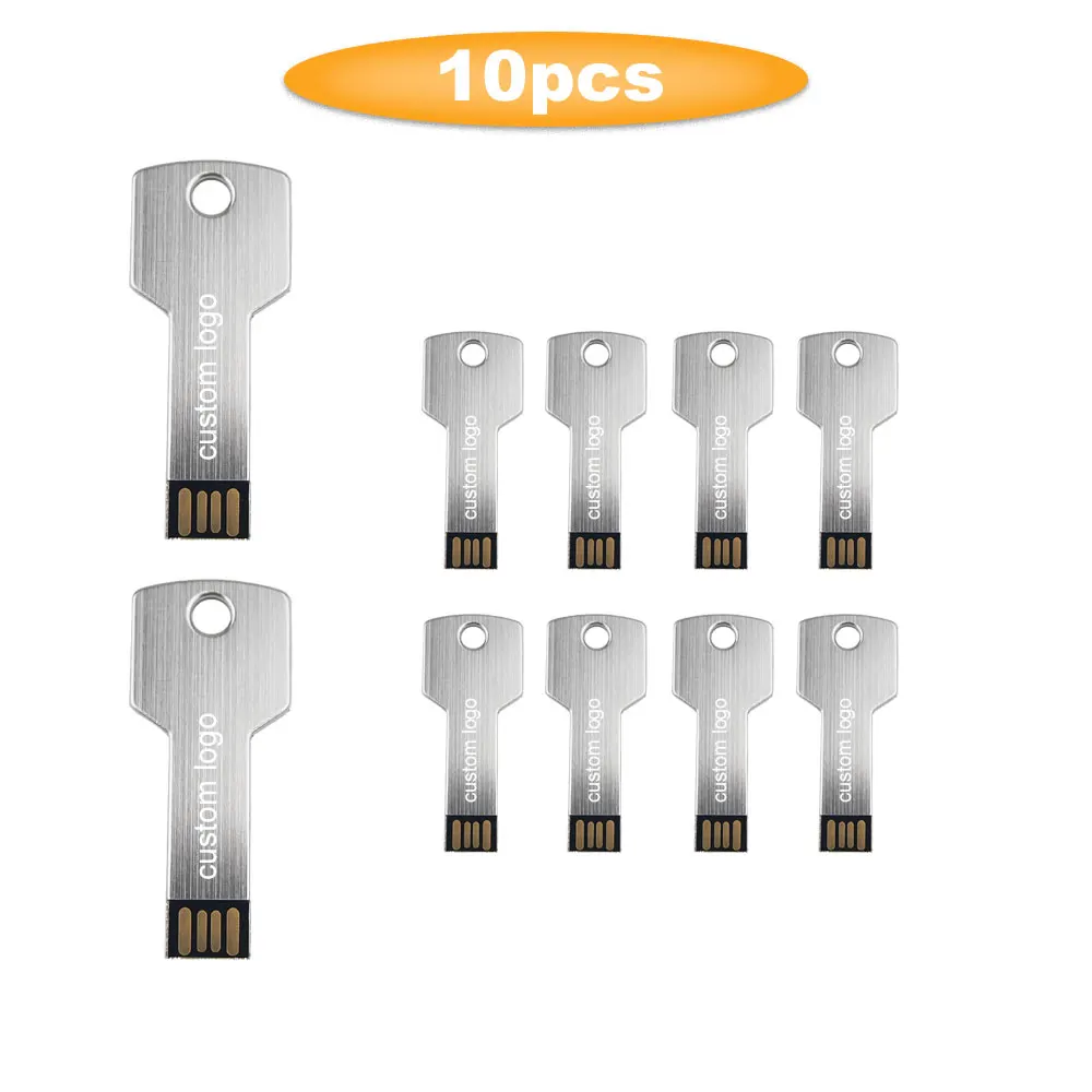 

10pcs/lot custom Logo Flash Drive 8gb 16g pendrive 32GB 64G 128G Pen drive waterproof usb stick u-disk 2.0 key gift for PC