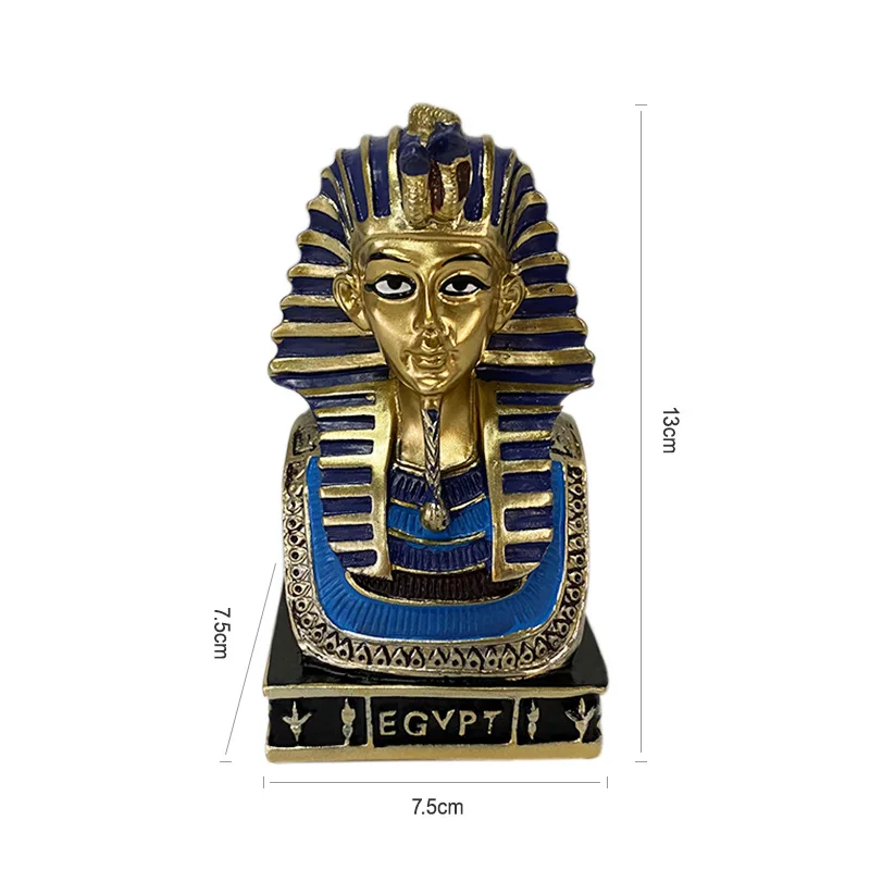 Ancient Egyptian Pharaoh Mask Of King Tut Statue Golden Tutankhamun Bust Figurine | Figurines &amp Miniatures