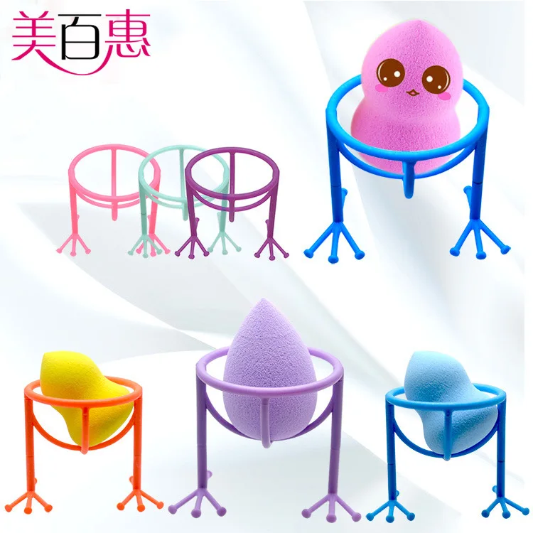 

Storage Shelf Cosmetic Egg Puff Sponge Holder Makeup Air Cushion Water Droplet Gourd Shelf Storage Brace