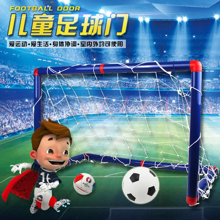 

Folding Mini Football Soccer Ball Goal Post Net Set + Pump Kids Sport Indoor Outdoor Games Toys Child Birthday Gift Plastic