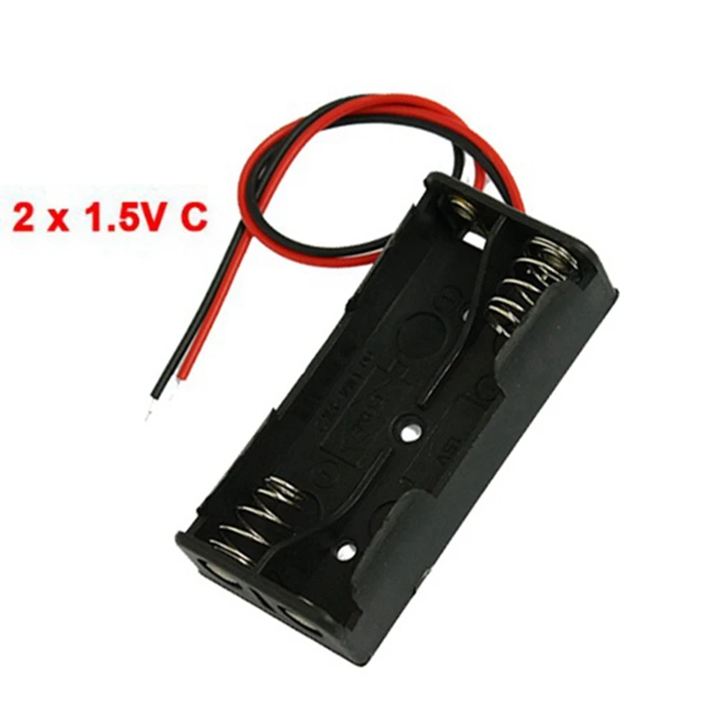 2 предмета черный красный кабель 3x1 5 V Aa батареи батарейного ящика держатель и 1 шт.