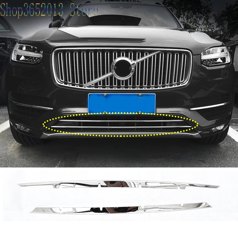 Передний бампер из нержавеющей стали для Volvo CX90 2017 2018 нижняя часть решетки литье