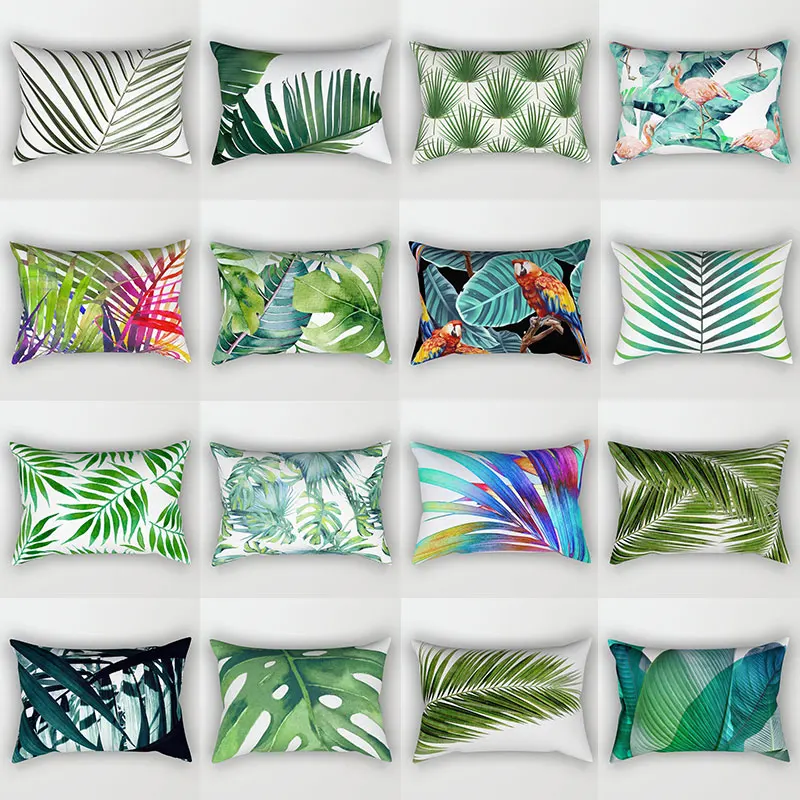 

Decorative Pillows Tropical Palm Leaves Plants Pillow Cover 30x50 Polyester Throw Cushion Cover Decoration Pillowcase Home Decor