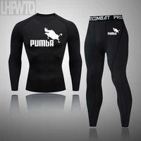 mens thermal underwear underpants kit sports compression clothing tracksuit for men fitness slim joggers base layer set long